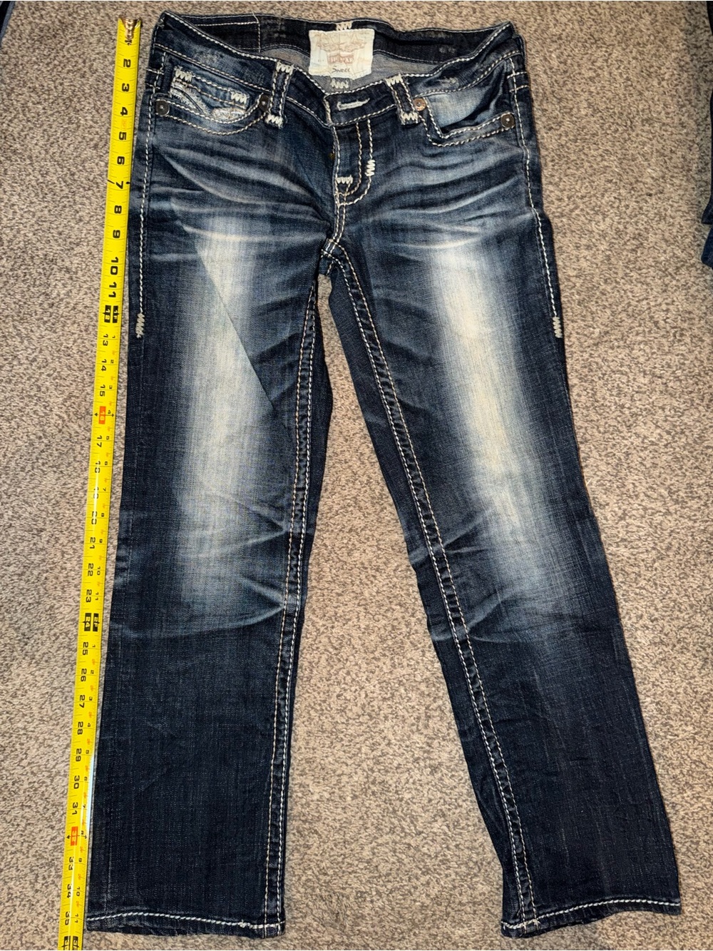 Big Star Straight Leg Jeans in Faded Blue Wash